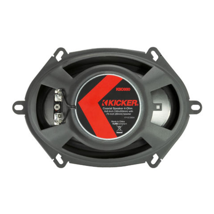 Kicker KS Series Pair of 6"x8" 2-Way 4 Ohm 75 Watts Coaxial Speakers 51KSC6804