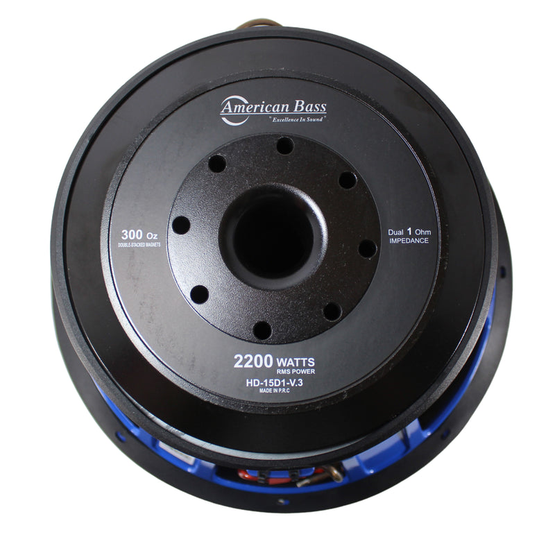 American Bass 15" HD Series Subwoofer 4000W Dual 1 Ohm HD-15D1-V3