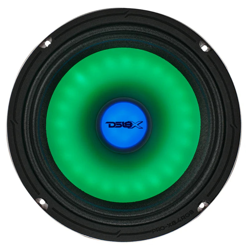 DS18 8" Midrange Loudspeaker Dual RGB LED For Cone & Dust cap 275 Watt RMS 4-Ohm