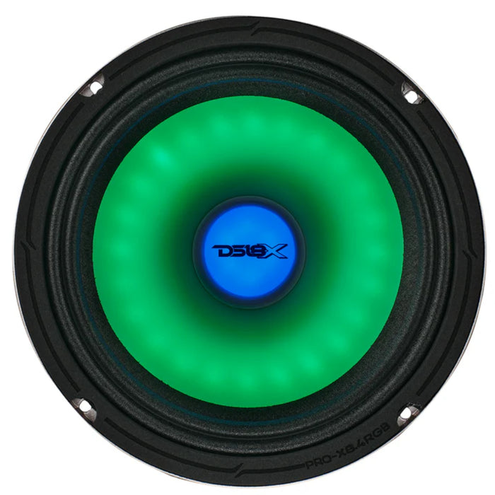 DS18 8" Midrange Loudspeaker Dual RGB LED For Cone & Dust cap 275 Watt RMS 4-Ohm