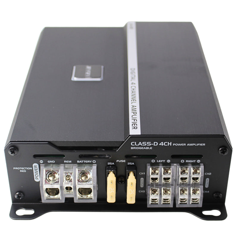 4-Channel 740 Watts Class D RGB Amplifier w/ Bluetooth App Control Jensen