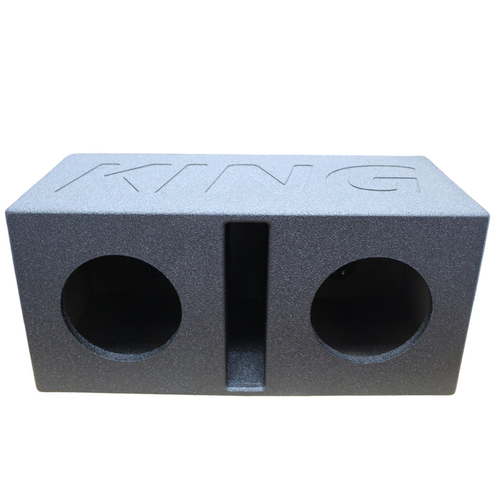 King Boxes Dual 8" Ported Universal Subwoofer Box Sprayed AK-8DV