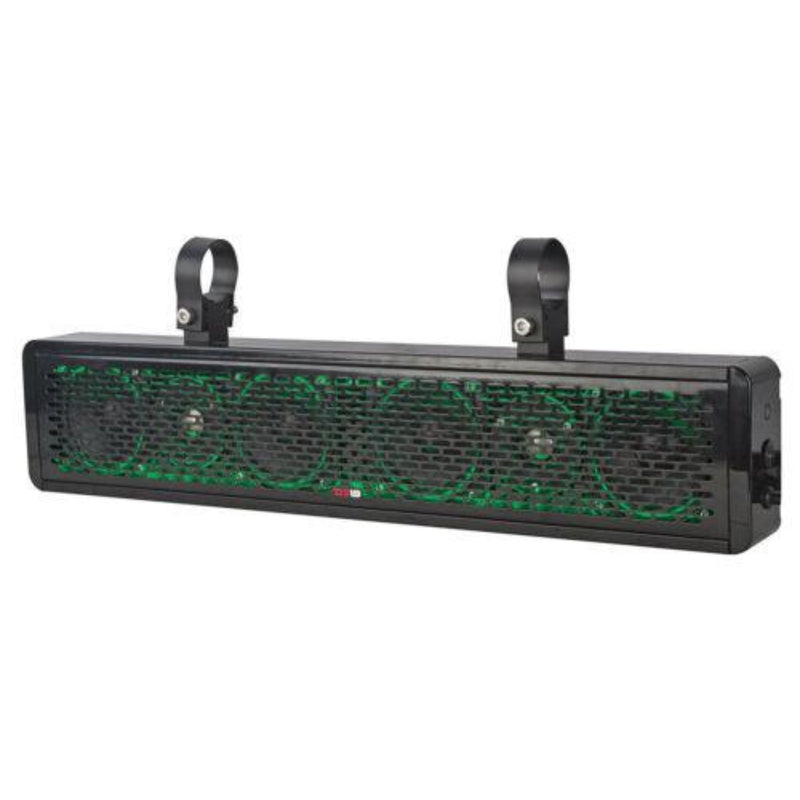 25" 2 Way Marine Soundbar Speaker Waterproof UTV ATV Golf Cart RGB LED Lights
