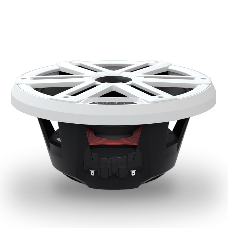 Rockford 10 White Marine Speakers 1200W Horn Loaded 4 Ohm LED RGB Pair M2-10H