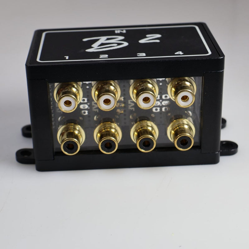 B2 Audio 1-to-4 Pair Cockbox RCA Splitter Distribution Block OPEN BOX