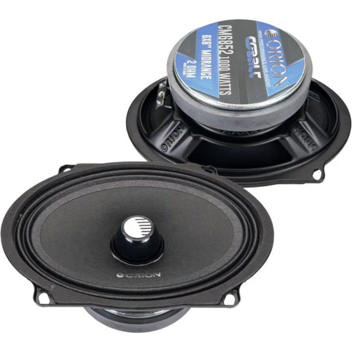 Pair of Orion 2-Ohm 250w RMS Cobalt High Efficiency 6x8 Midrange Bullet Speakers