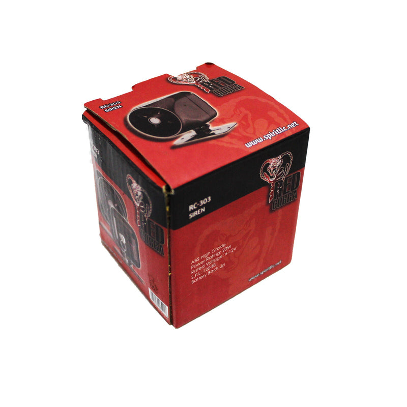 Car Alarm Security Siren Battery Back Up 12 Volt Black 120 Db