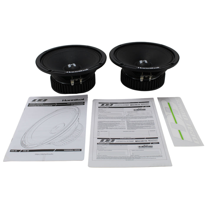 Deaf Bonce Hannibal Pair 6.5" Mid Range Speakers 200W Peak 4 Ohm HM-6S OPEN BOX