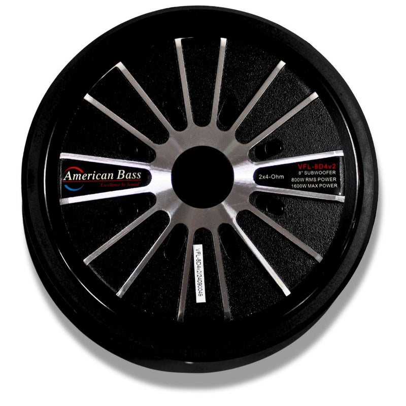 American Bass 8" VFL Series 800 Watt RMS 4 Ohm Dual Voice Coil Subwoofer