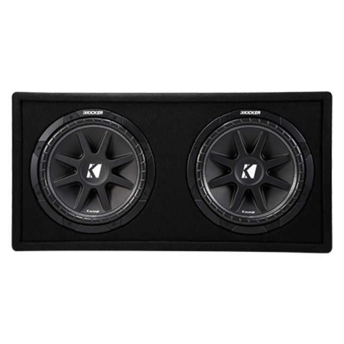 Kicker Comp Series Dual 12" 300W RMS 2-Ohm Vented Subwoofer Enclosure