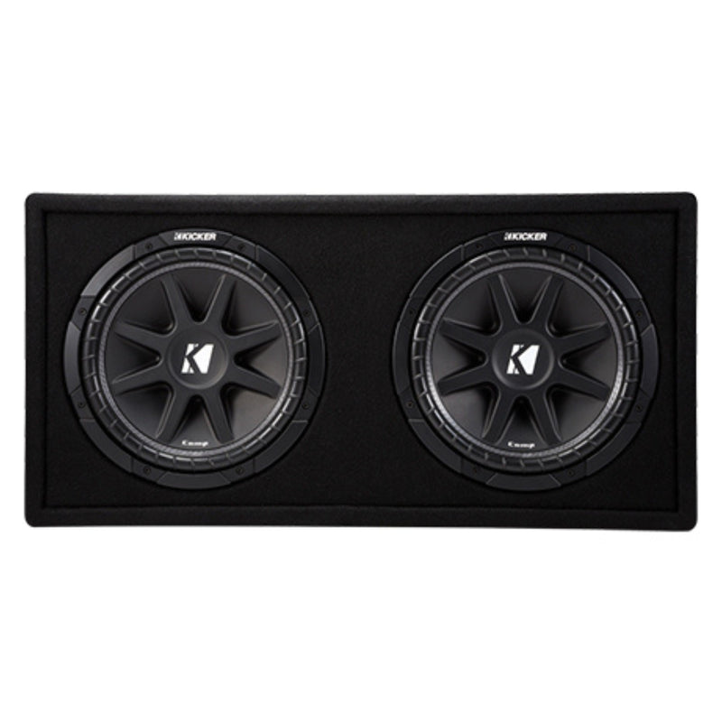 Kicker Comp Series Dual 12" 300W RMS 2-Ohm Vented Subwoofer Enclosure