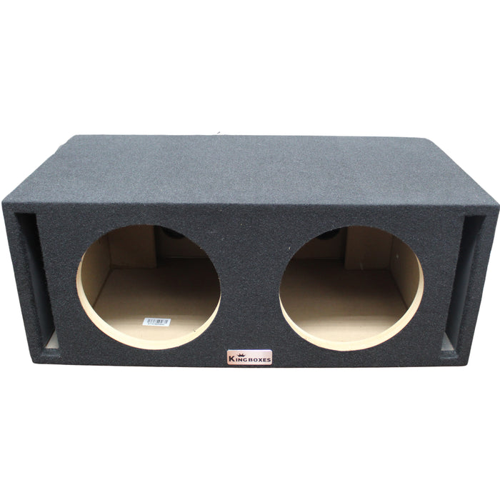 King Boxes Dual 10" Vented Divided Carpeted Universal Subwoofer Box KG-D10DSV