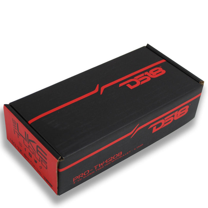 DS18 Pair of Pro Audio 1" Super Black Tweeter with Bullet 480W 4 Ohm PRO-TW120B