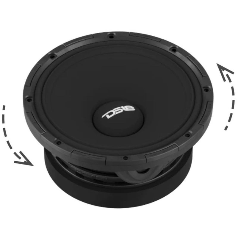 6.5" 300 W RMS 4 Ohm Mid-High Loudspeaker DS18 PROJECT360 Rotating Recone Design
