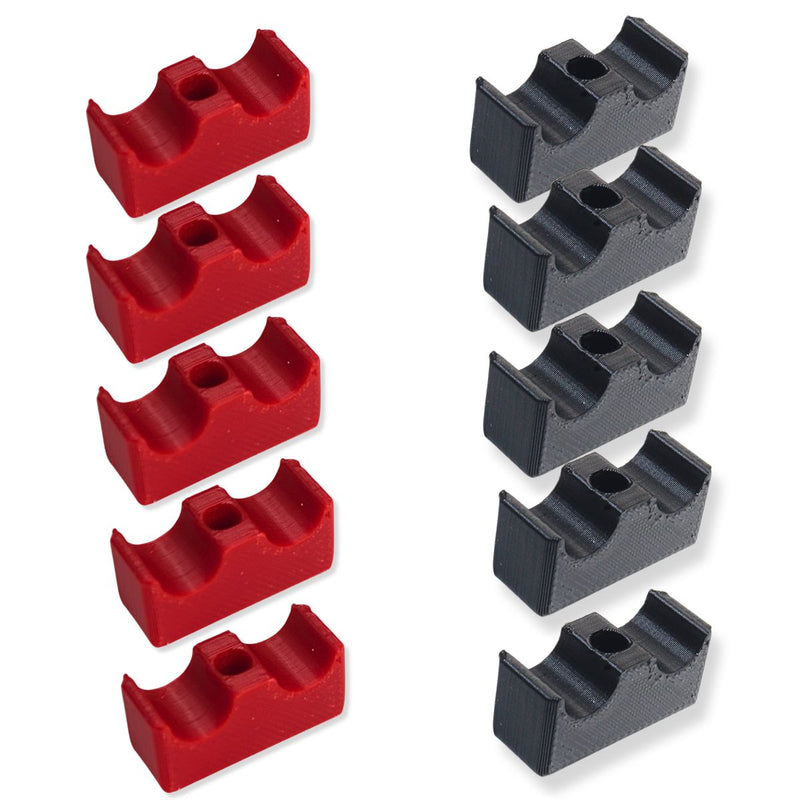 Big Jeff Audio RCA Cable Clips Wire Management 2 to 20 Pack Red and Black