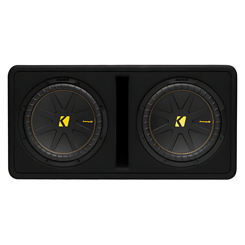 Kicker CompC Dual 12" 600W RMS 2-Ohm Subwoofer Ported Enclosure / 50DCWC122