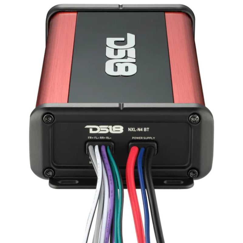 DS18 600W RMS 4-Ch Ultra-Compact Waterproof Bluetooth 5.1 Amplifier NXL-N4BT