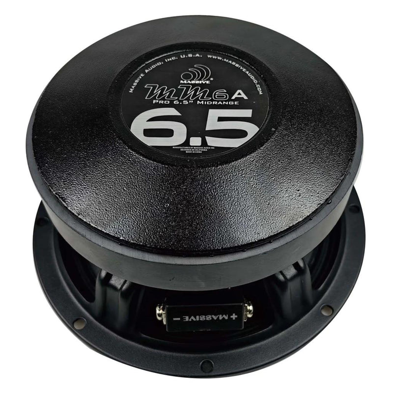 6.5" 160W RMS 4-Ohm Midrange Speaker Massive Audio MM6A MM Series