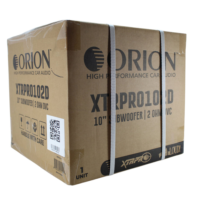 Orion 2-ohm 1250w RMS XTR PRO Series 10" DVC Subwoofer - XTRPRO102D