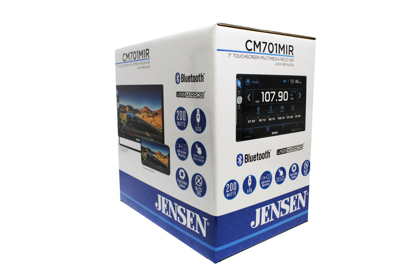 Jensen 7" 2-Din Touchscreen LCD USB Screen Mirroring Bluetooth Multimedia Radio