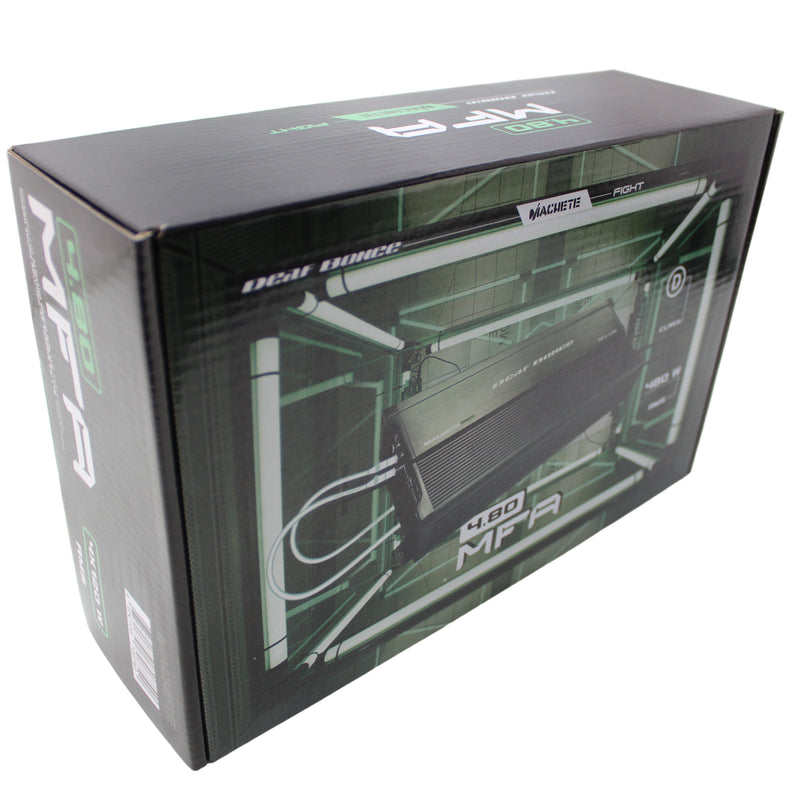 Deaf Bonce 4 Channel 120 Watt RMS 2 Ohm Class D Machete Fight Amplifier MFA-4.80