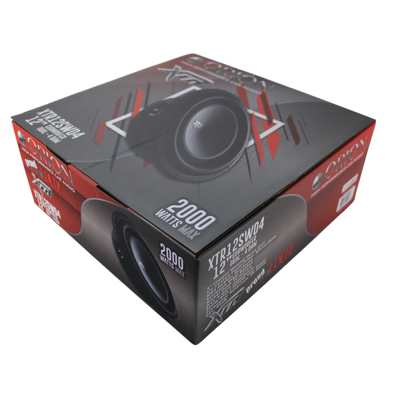 12" DUAL 4 Ohm 500W RMS UV Coated Shallow Subwoofer XTR Series