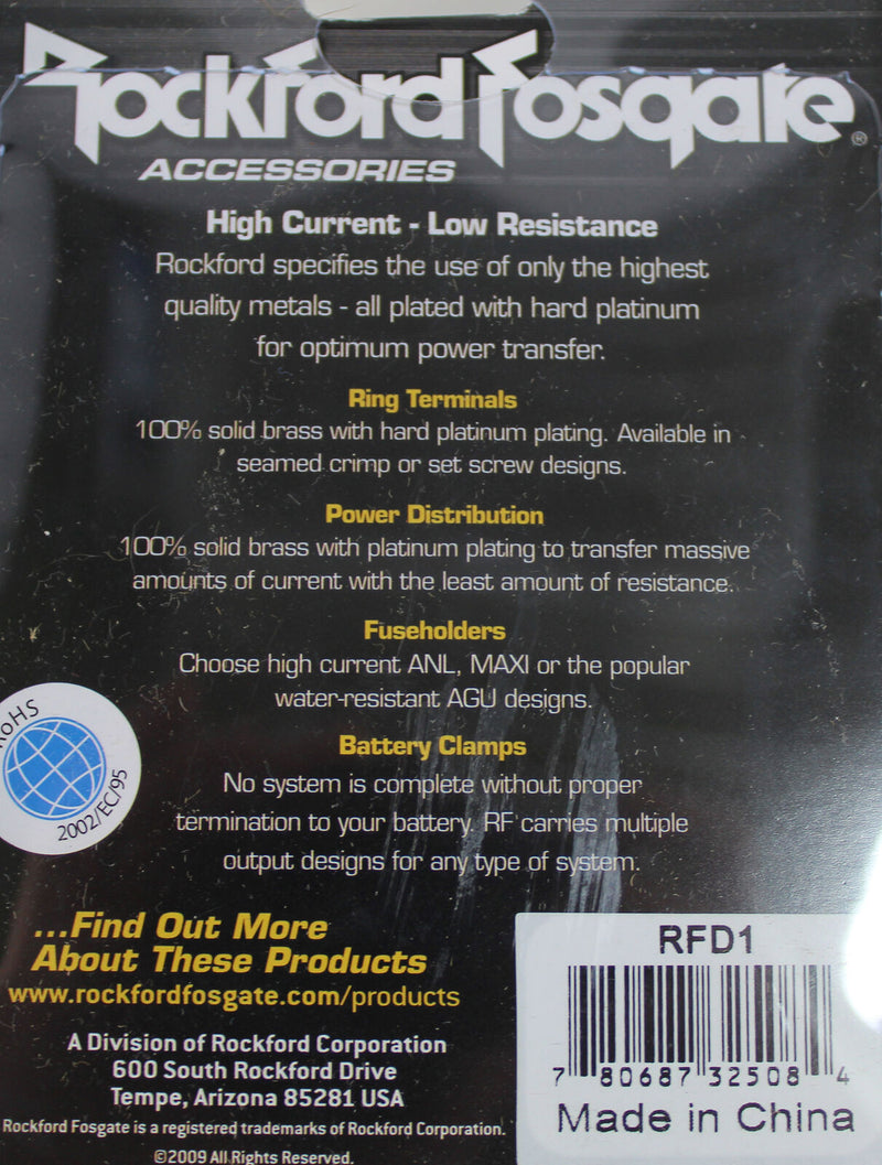 Rockford Fosgate 1/0 AWG 2 Output Power Distribution Block Platinum Plated RFD1