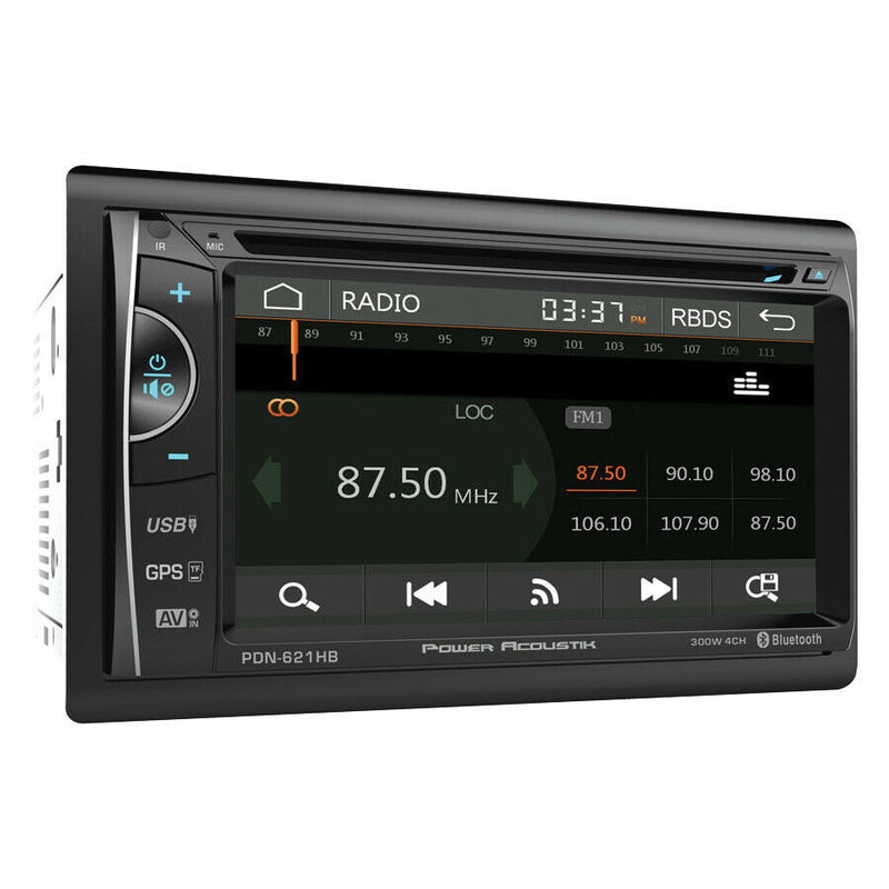 Power Acoustik 6.2" Head Unit Bluetooth Radio 2Din Touch Screen MHL PDN-621HB - Big Jeff Online Inc