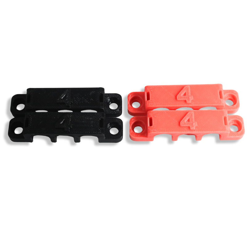 4 Gauge Cable Management Wire Comb Triple Slot Can Use w/ Cable Tie Red/Black