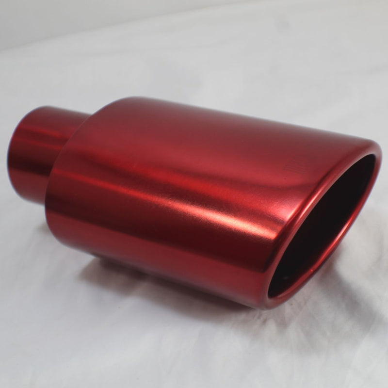 Mach-Speed Stainless Steel Exhaust Tip Slant Cut Rolled Edge Powder OPEN BOX