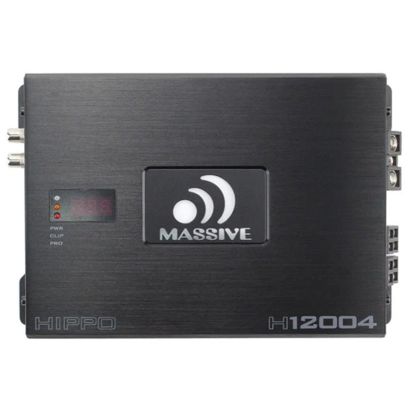 Massive Audio 200 Watts RMS 4-Ohm 4 Channel Full Range Class D Amplifier H12004