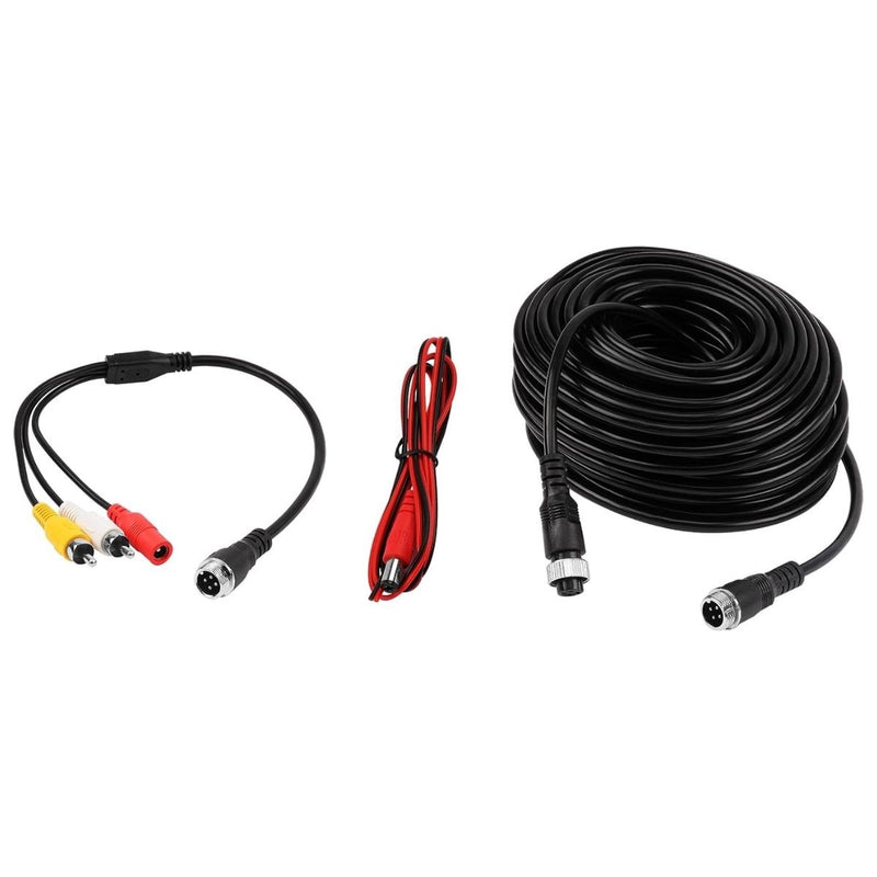 Heavy Duty Truck / RV / Trailer Rearview Backup Camera, 1080P/720P HD, 130° Wide Angle, 18 IR Night Vision, IP67 Waterproof, 65.6ft Cable, 4-Pin AV