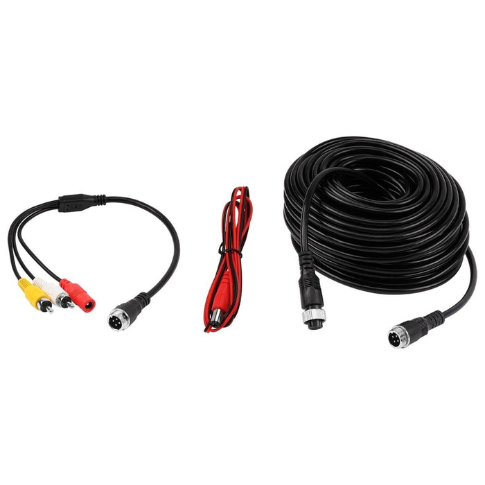 Heavy Duty Truck / RV / Trailer Rearview Backup Camera, 1080P/720P HD, 130° Wide Angle, 18 IR Night Vision, IP67 Waterproof, 65.6ft Cable, 4-Pin AV