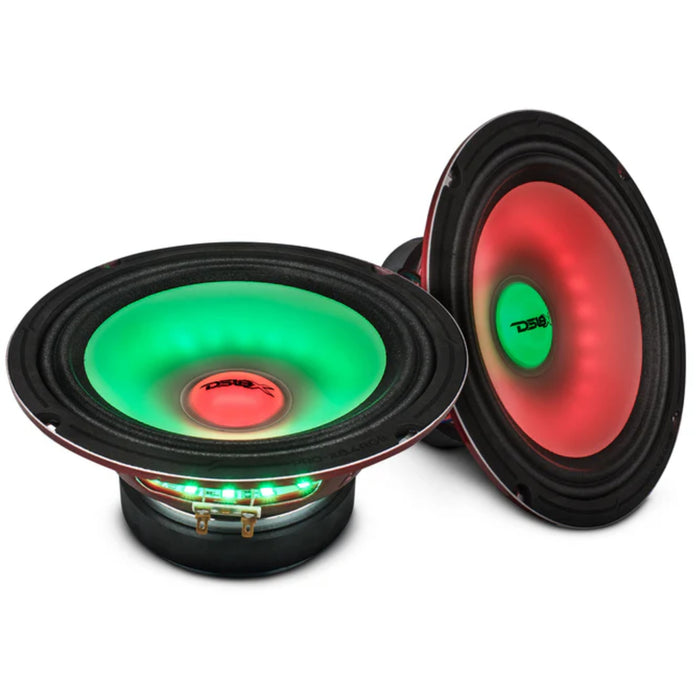 DS18 8" Midrange Loudspeaker Dual RGB LED For Cone & Dust cap 275 Watt RMS 4-Ohm