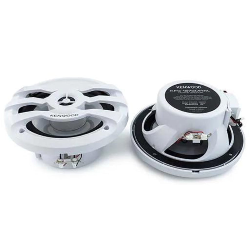 Kenwood 4 Channel 600W Bluetooth Amplifier W/ Pair of 6.5" LED Marine Speakers