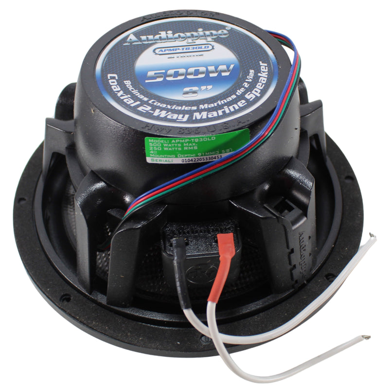 6 " 125W 2-Way Coaxial Marine Speaker w/ LED Pair APMP-T625LD(6.5 Inch) OPEN BOX