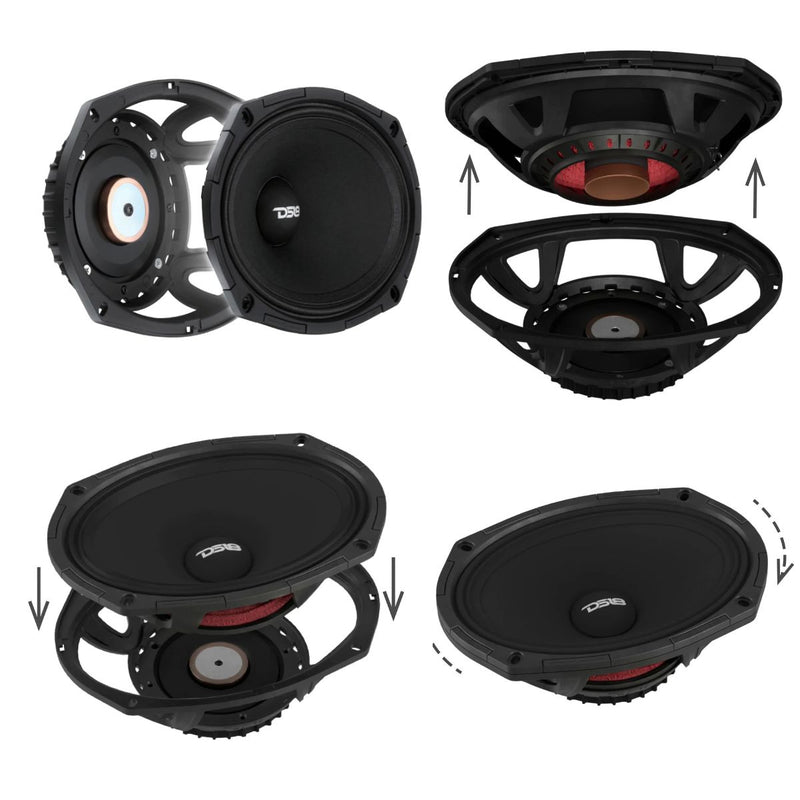6x9" 350 W RMS 8 Ohm Mid-High Loudspeaker DS18 PROJECT360 Neo Rotating Recone