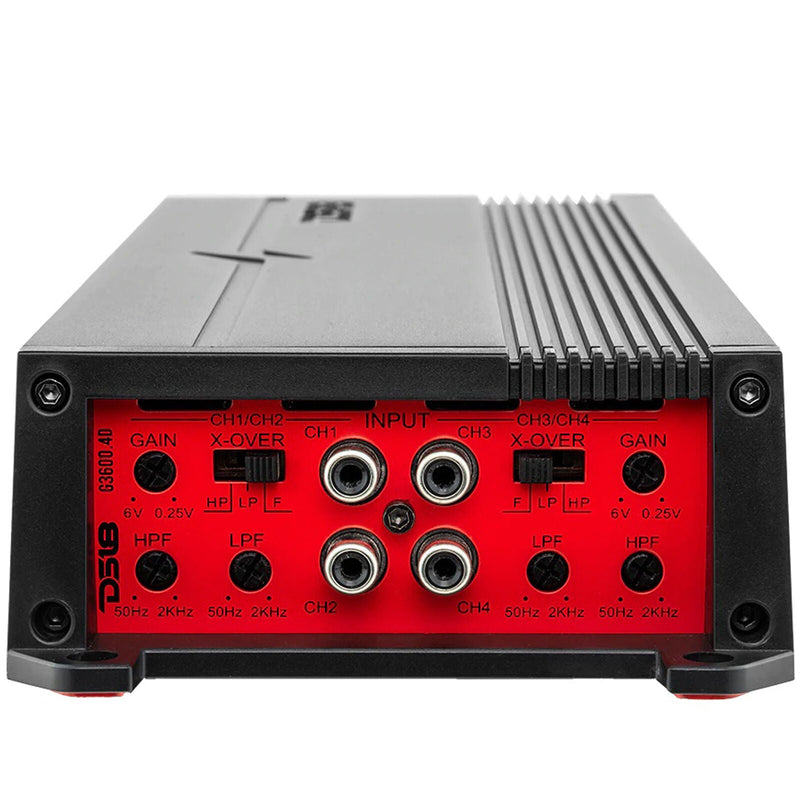 DS18 GEN-X G3600.4D 4 Channel 2 Ohm Class D Full Range Car Amplifier 3600W MAX