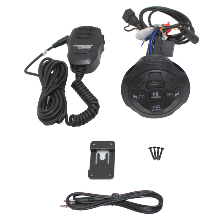 DS18 Waterproof Wireless USB BT Audio Receiver with Controls and Mic BTRCRMIC