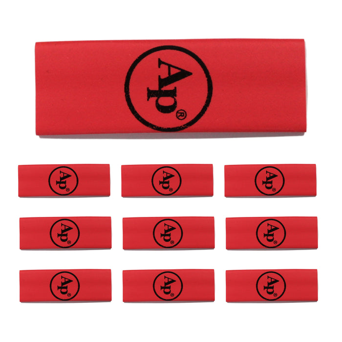 4 Gauge 3:1 Heat Shrink with Audiopipe Logo 10 Pack Red