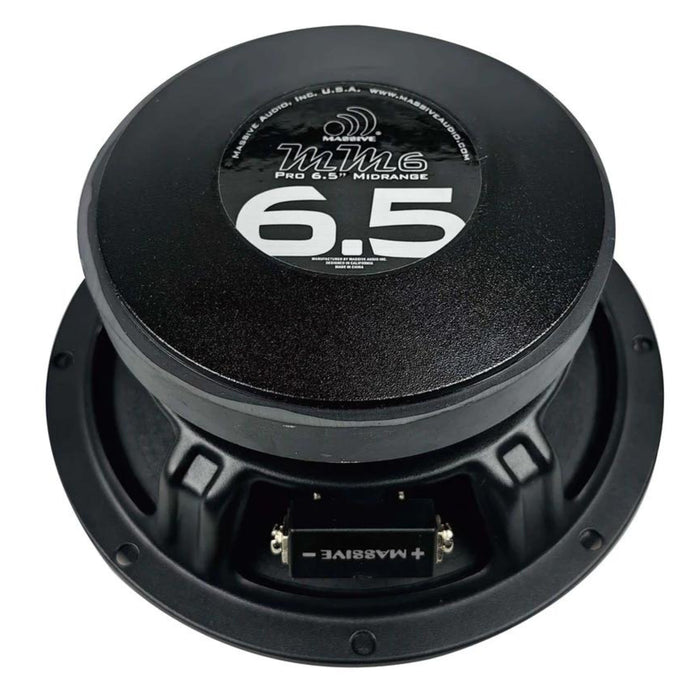 6.5" 120W RMS 4-Ohm Mid-Range Speaker Massive Audio MM Series MM6