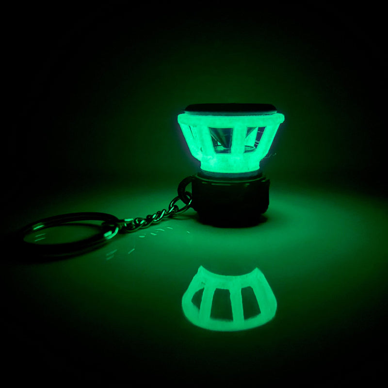 Glow in the Dark Customizable 3D Printed "Bass Head" Subwoofer Keychain
