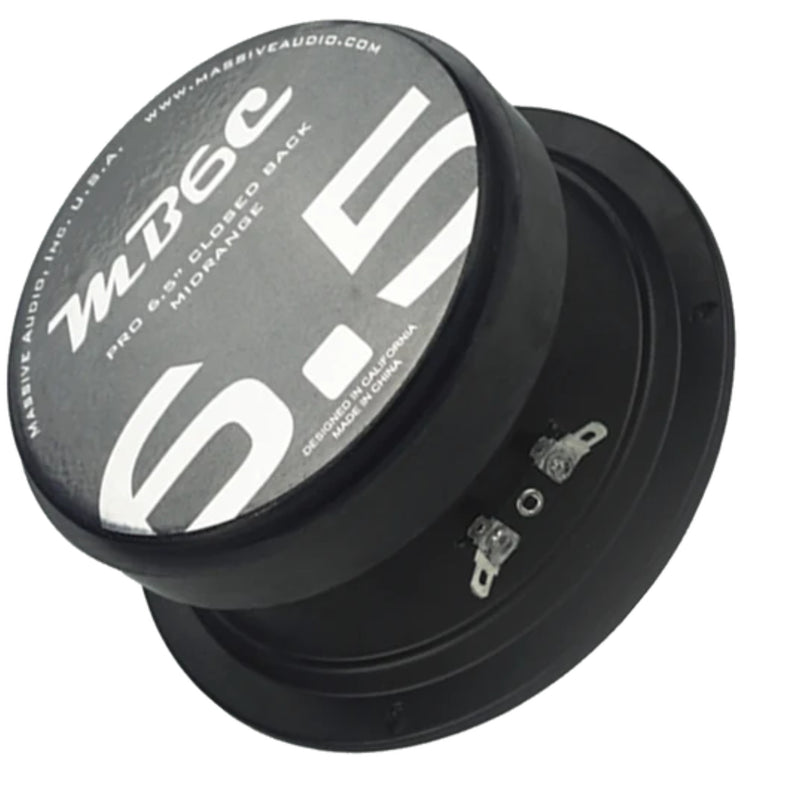 Massive Audio 6.5" 150W RMS 8 Ohm Mid Range Closed Back Speaker MB6C