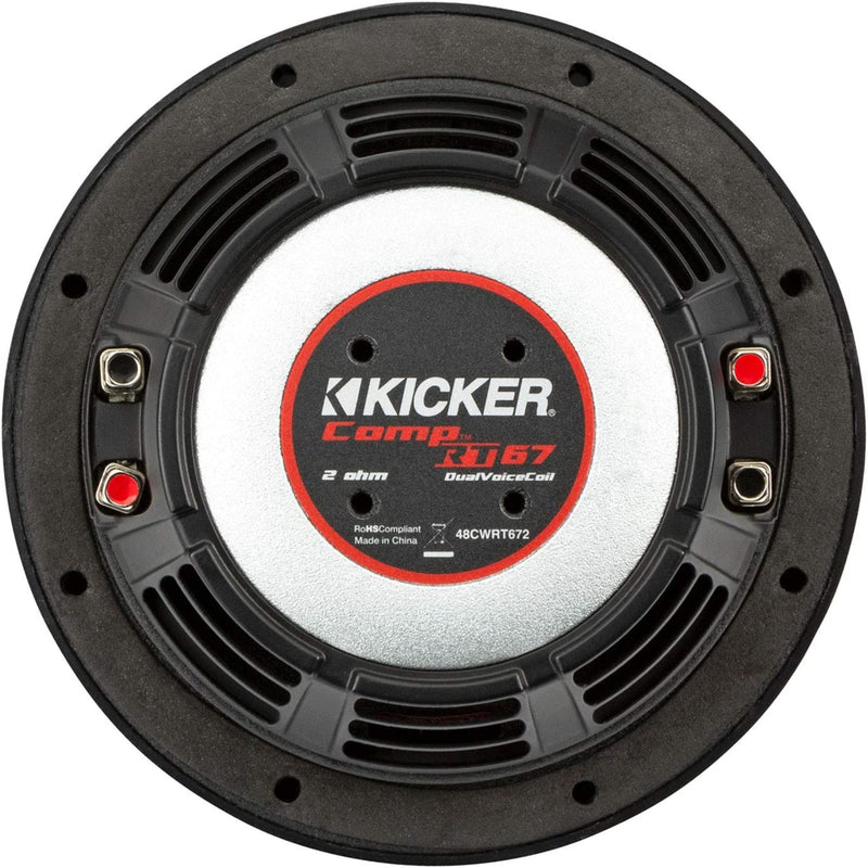 Kicker Comp RT Series 6.75" 150 Watts RMS Dual 2-Ohm or 4-Ohm Subwoofer