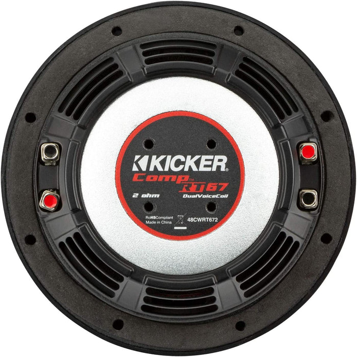 Kicker Comp RT Series 6.75" Dual 2 or 4 Ohm Subwoofer 300W Peak 48CWRT67