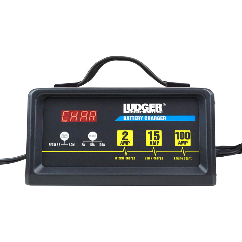 Ludger 12 Volt 2-15-100 Amp LED Regular AGM Battery Charger LBCG-12-100