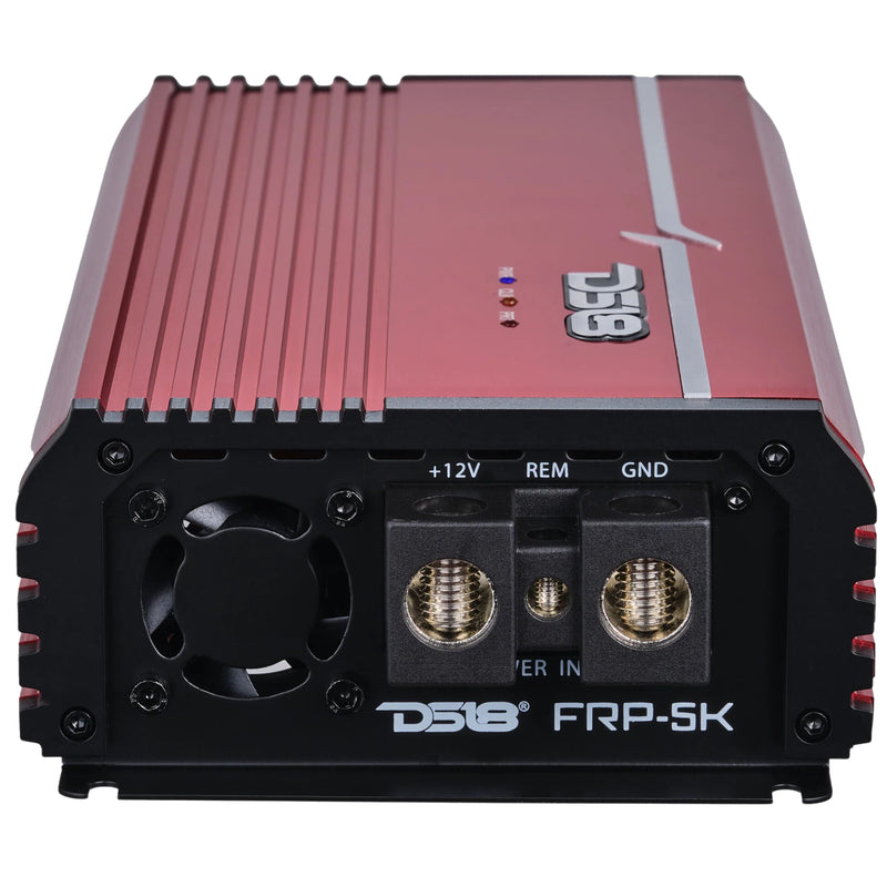 DS18 5000W 1-Ohm Full-Range Class-D Amplifiers FRP Monoblock Red/Blue/Titanium