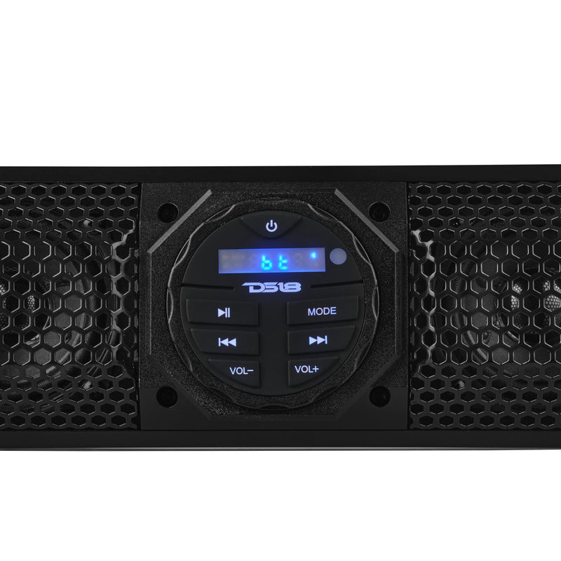37" 200W RMS 4-Ohm Water-Resistant Amplified Class A/B Sound Bar System