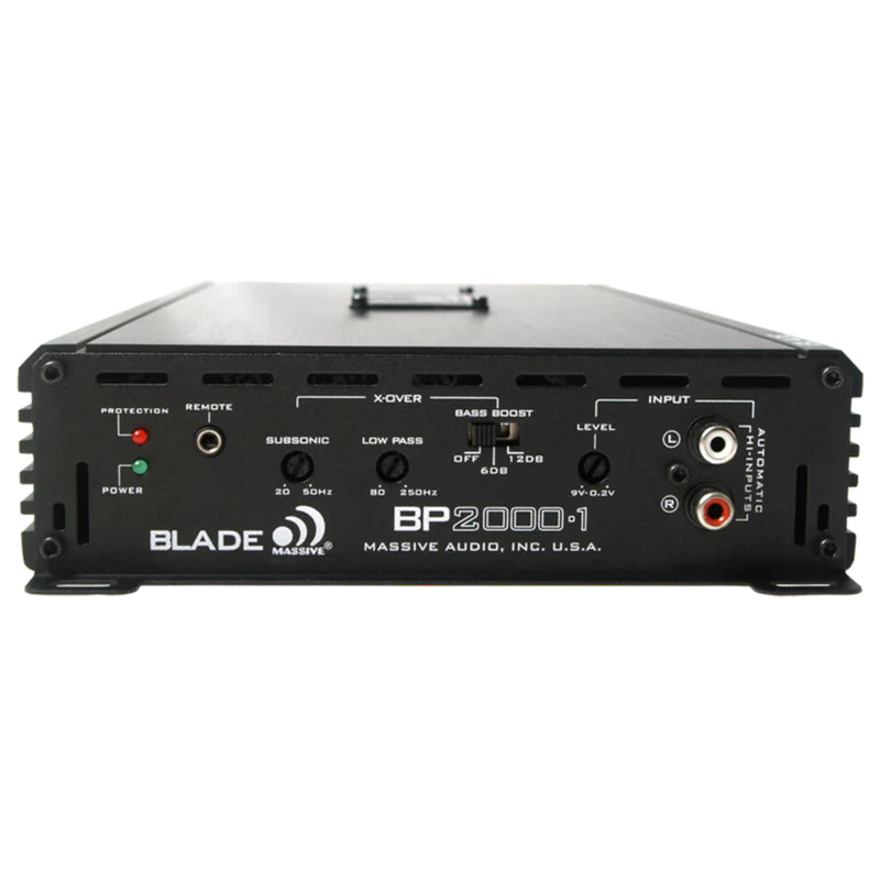 Massive Audio 1000 Watt RMS 1 Ohm Monoblock Class D Amplifier BP2000.1 V2