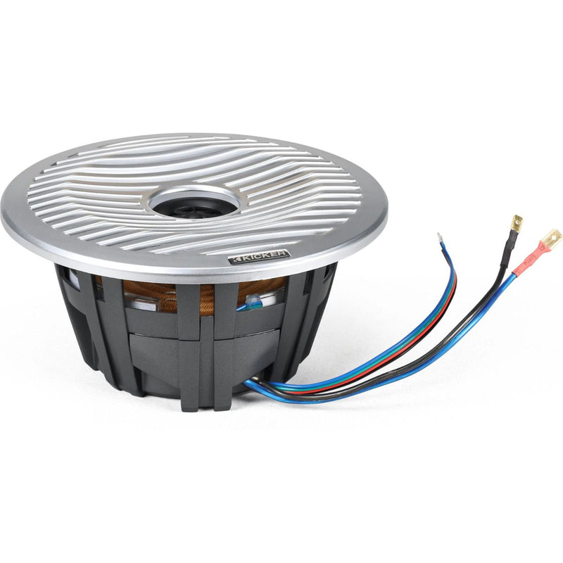 6.5" 4-Ohm LED Thin-Mount Coaxial Speakers Kicker REAL MARINE Technology KM614FL